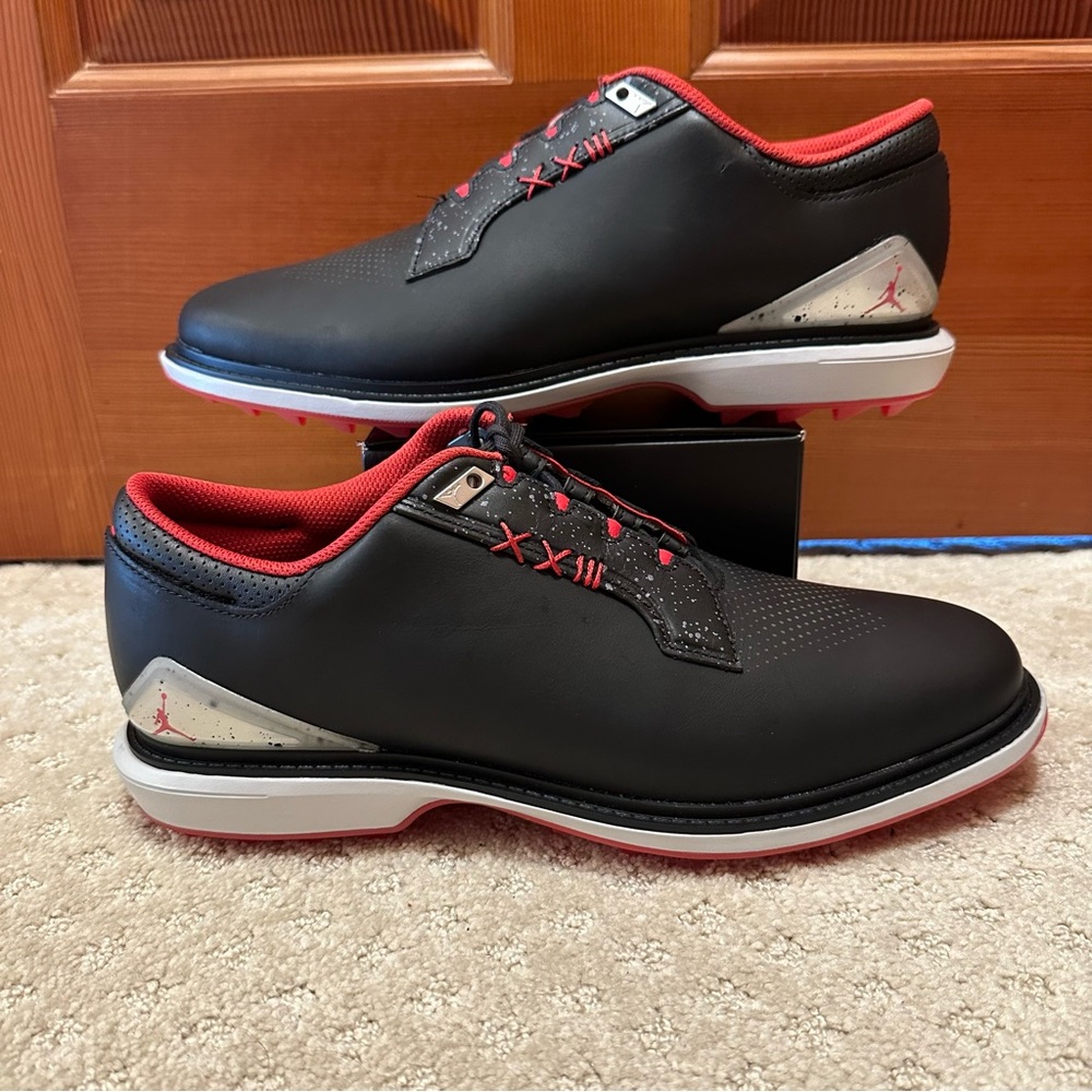 BNWOB Nike Air Jordan ADG 5 Low Spikeless Golf Shoes Black/ Fire Red FQ7874-001
